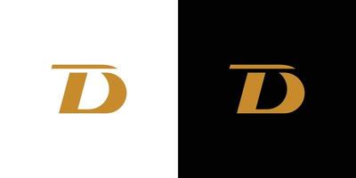 modern and unique letter TD initials logo design vector