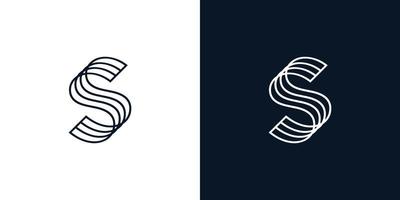 Modern and unique letter S initials logo design 3 vector