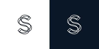 Modern and unique letter S initials logo design 4 vector