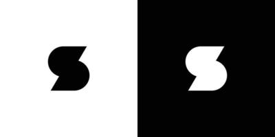 diseño moderno y fuerte del logotipo de las iniciales de la letra s vector