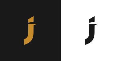 Modern and strong letter J initials logo design vector