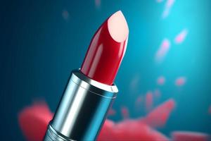 Red 3d lipstick. Generate Ai photo