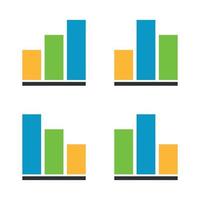 Business graphs and charts icons simple set collection vector illustartion
