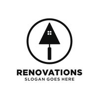 Home renovation logo design vector