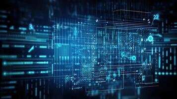 Programming code abstract technology background of software developer and Computer script. . photo