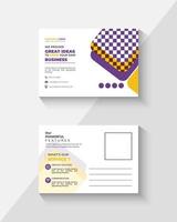 Corporate creative business post card template, Postcard vector