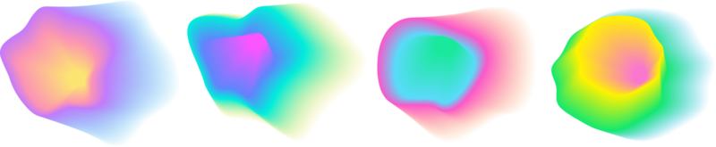 abstrakt Farbe Gradient Kreis Hintergründe, holographisch irisierend runden Kreise mit Flüssigkeit beschwingt Gradient verwischen, Farben Mischung Gittergewebe mit Sanft Neon- Licht, Vektor Formen. png