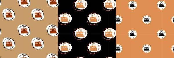 Seamless pattern, Handbag - Vector background. Flat design.