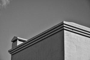 contrasting architectural details on the Spanish Canary Island Fuerteventura against a blue sky photo