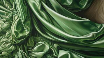 green satin background photo