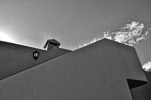 contrasting architectural details on the Spanish Canary Island Fuerteventura against a blue sky photo