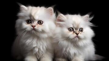 portrait of two cats photo