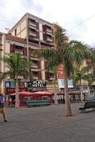 interesting colorful holiday houses in the streets of the Spanish city of Sanca Cruz in Tenerife photo