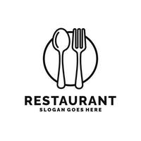 restaurante, resto, comida corte, café logo vector