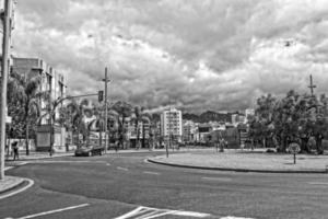 interesting colorful holiday houses in the streets of the Spanish city of Sanca Cruz in Tenerife photo