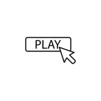 cursor play vector icon