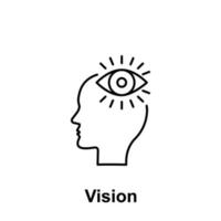 Eye, view, brain vector icon