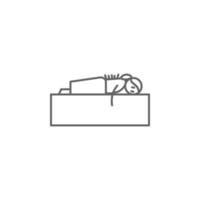 Acupuncture, physiotherapy, lying vector icon
