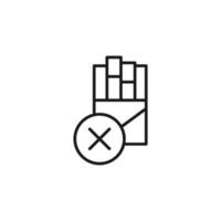 Quit smoking, a pack of cigarettes vector icon