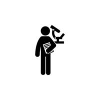 man with science degree vector icon