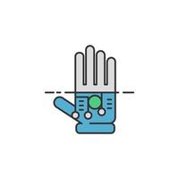 virtual reality robotic hand colored vector icon