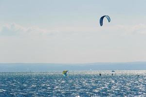 calm landscape at the Polish Baltic Sea on a sunny holiday day photo