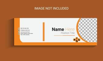 creative email signature design template vector