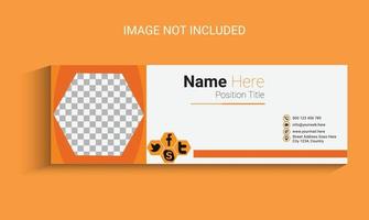 creative email signature design template vector