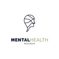 Mental Health Counseling Icon Logo Design Template vector