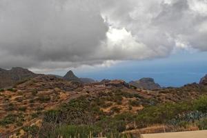 green landscape and the village of Masca in Tenerife, Spain photo