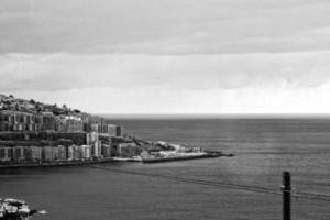 landscapes from the Spanish island of Tenerife with the highway and the ocean photo