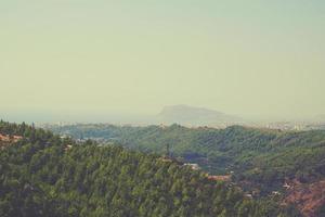 summer holiday green landscape with mountainous turkey on a warm sunny day photo