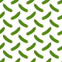 Seamless pattern of fresh cucumbers. vector