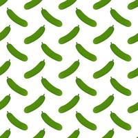 Seamless pattern of fresh cucumbers. vector