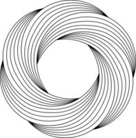 Circular rotation flower pattern swirling finer lines ring template vector