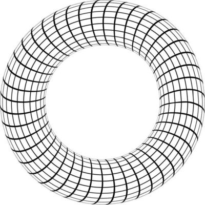 Torus toroid geometric shape in shape donut