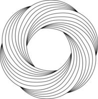 circular remolino flor modelo arremolinándose más fino líneas anillo modelo vector