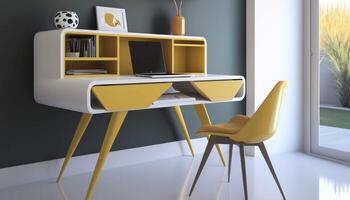 Modern and Minimalist Desk A Clean and Efficient Workspace photo