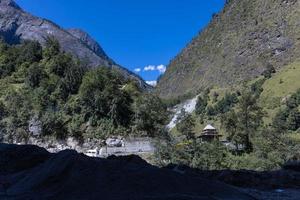 Himalaya landscape, Panoramic view of himalayan mountain covered with snow. Himalaya mountain  landscape in winter in kedarnath valley. photo