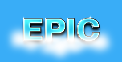 Epic text block effect psd