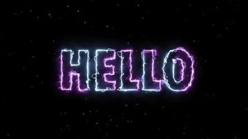 Hello text animation video