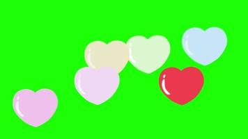 Heart animation with love. video