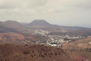 l calm summer cloudy landscape from the Spanish Canary Island Lanzarote photo