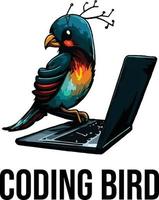 Coding Bird Logo Vector File