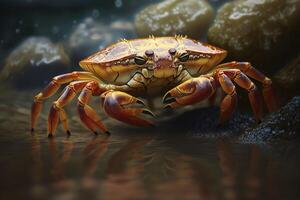 Caramel crab portraits. . photo