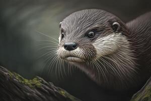 Otter. . aesthetic photo