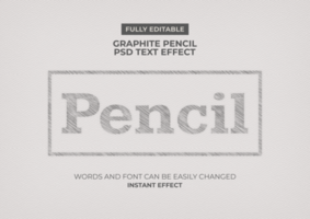 grafite matita testo effetto psd