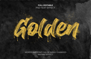 fgolden texte effet psd