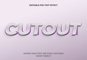 Papercut Text Effect psd