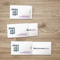 Mockup of Business Card with Folder psd